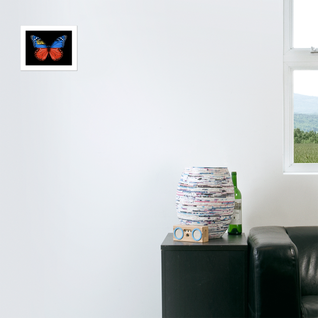 Liechtensteiner Flag  Butterfly - Gift for Liechtensteiner From Liechtenstein by Country Flags